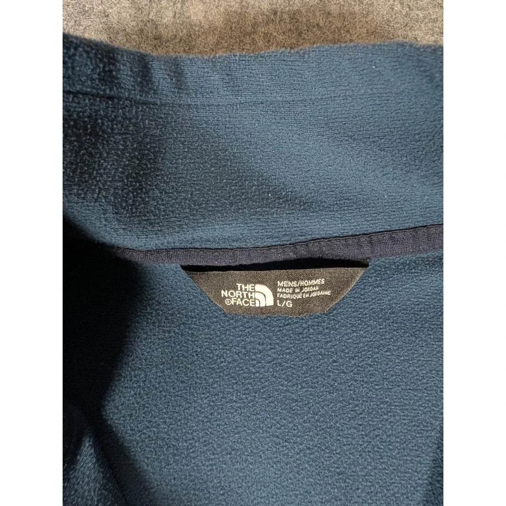 The North Face Mens Quarter Zip Pullover Blue Grey Performance Fleece L